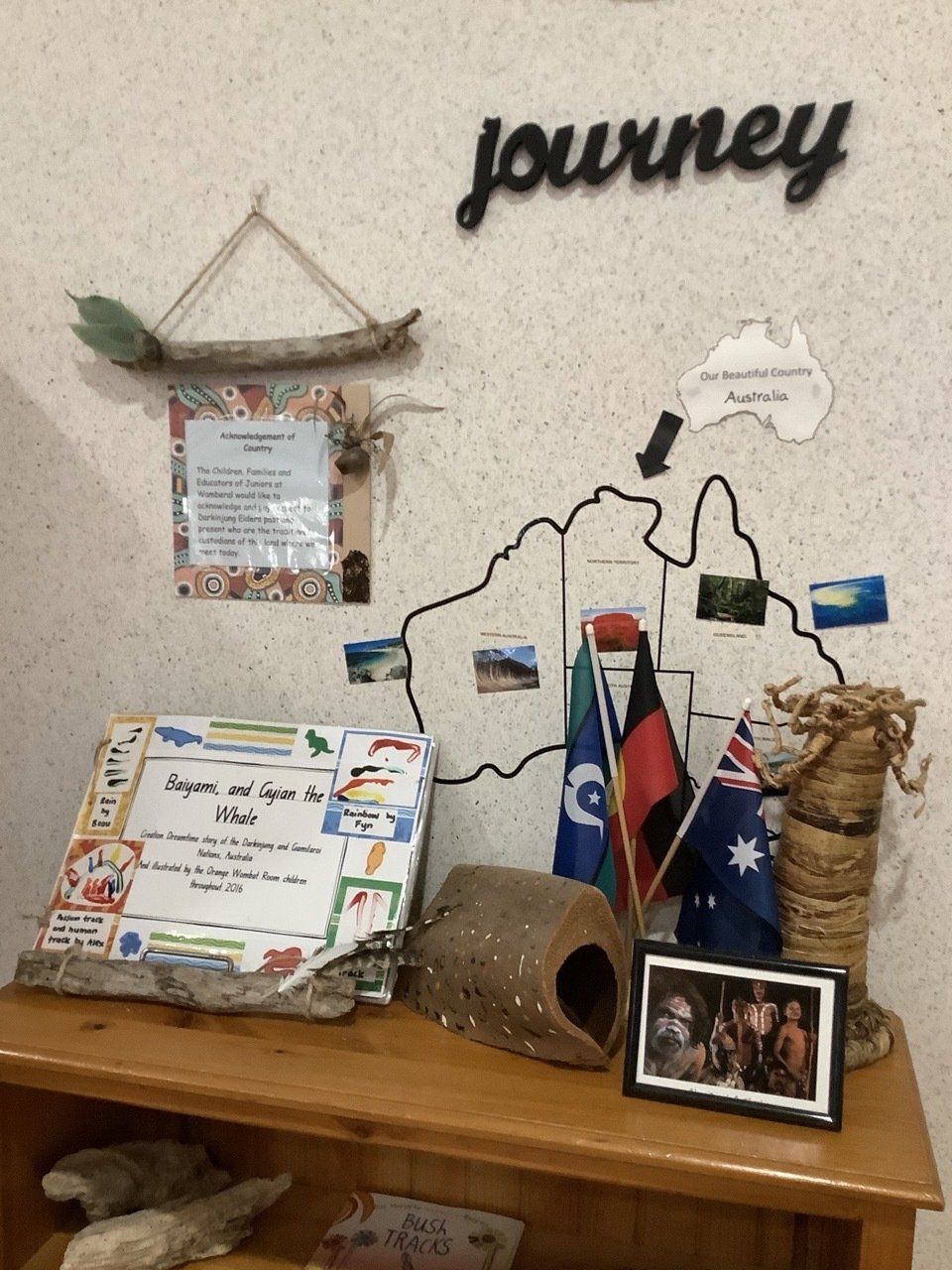 The Word Journey Is On The Wall Above The Table — Juniors At Wamberal in Wamberal, NSW