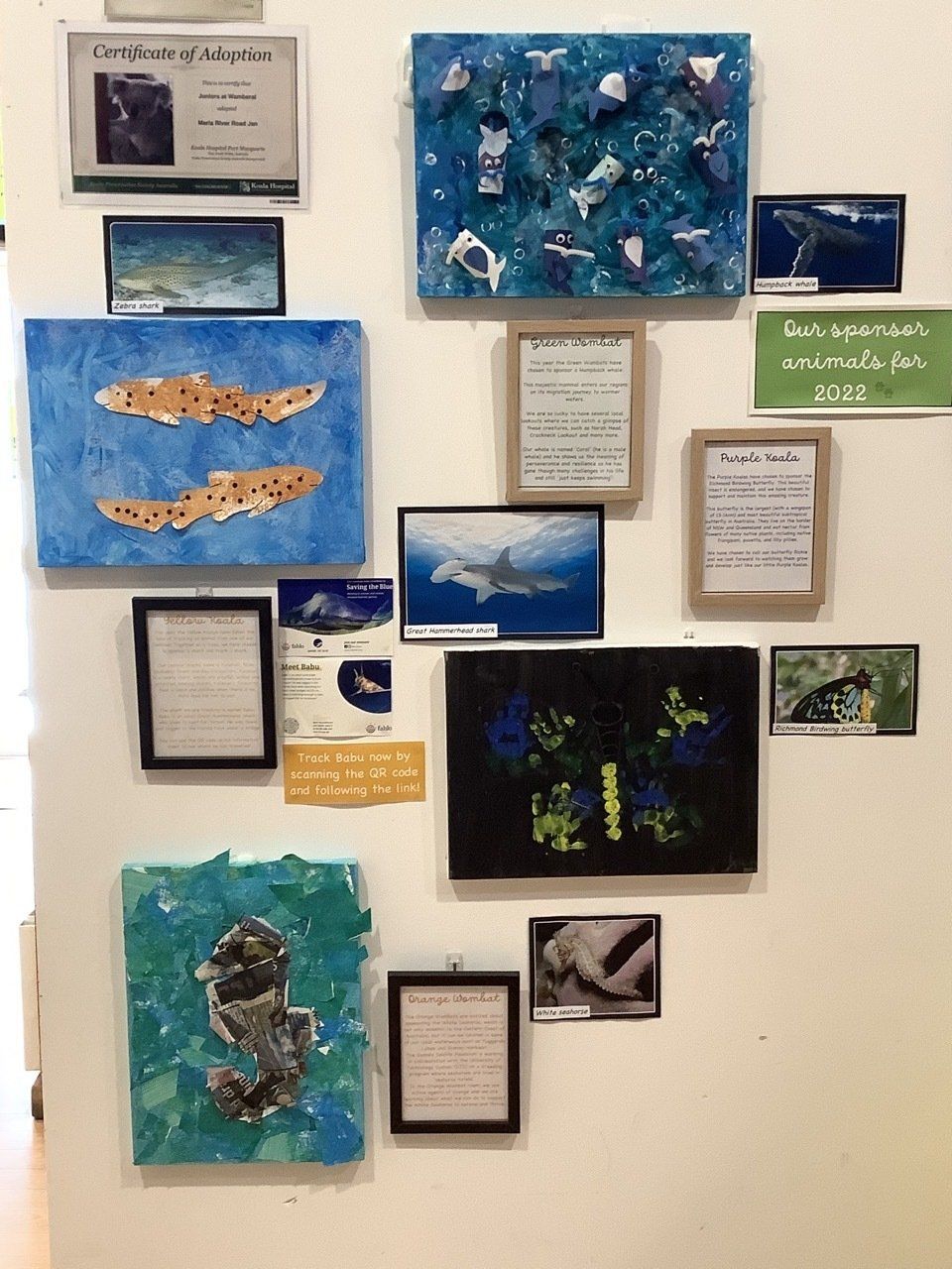 A Wall With Paintings And A Sign — Juniors At Wamberal in Wamberal, NSW