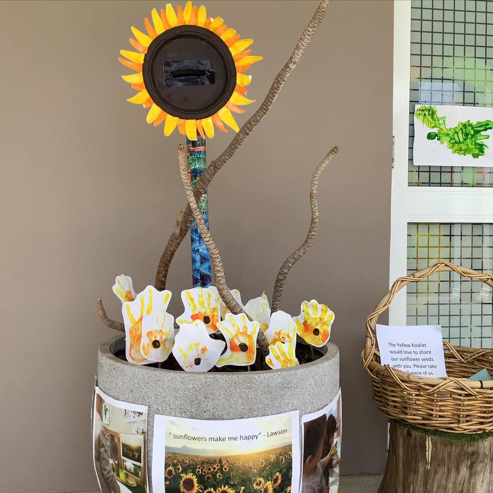 Sunflower Paper Made by Kids — Juniors At Wamberal in Wamberal, NSW