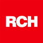 Logo RCH in lettere bianche in grassetto su sfondo rosso