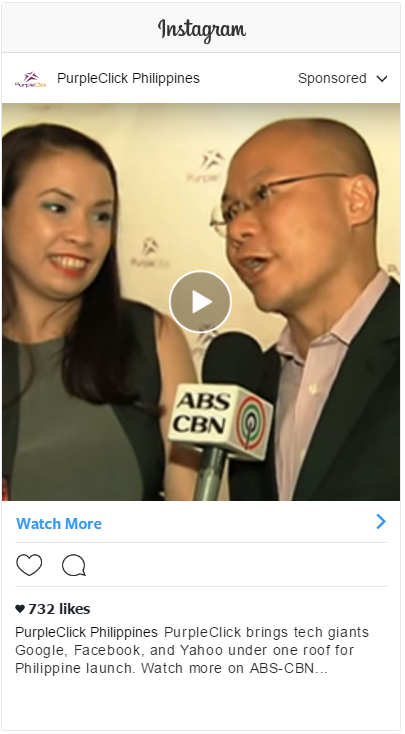 Instagram Video Ads: PurpleClick Launch Coverage by ABS-CBN