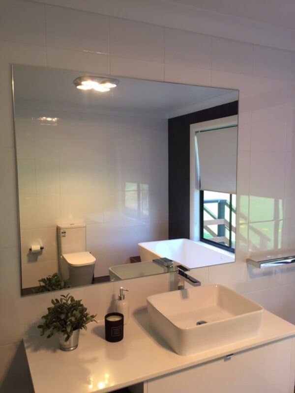 Mirror in bathroom — Showerscreens Gosford in West Gosford, NSW