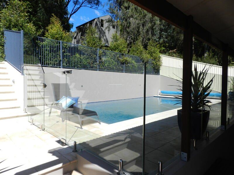 Residential Pool With Glass Fence — Avoca Beach Glass in West Gosford, NSW