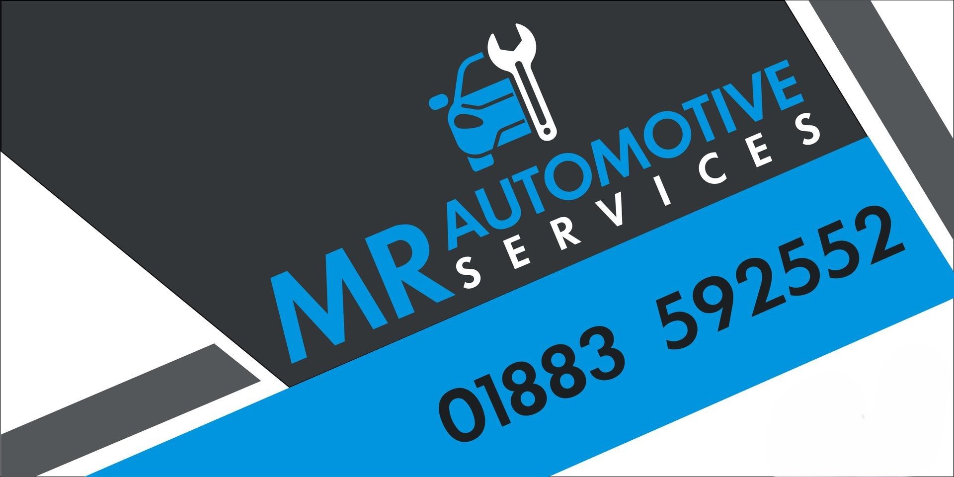 A business card for mr automotive services with a wrench on it