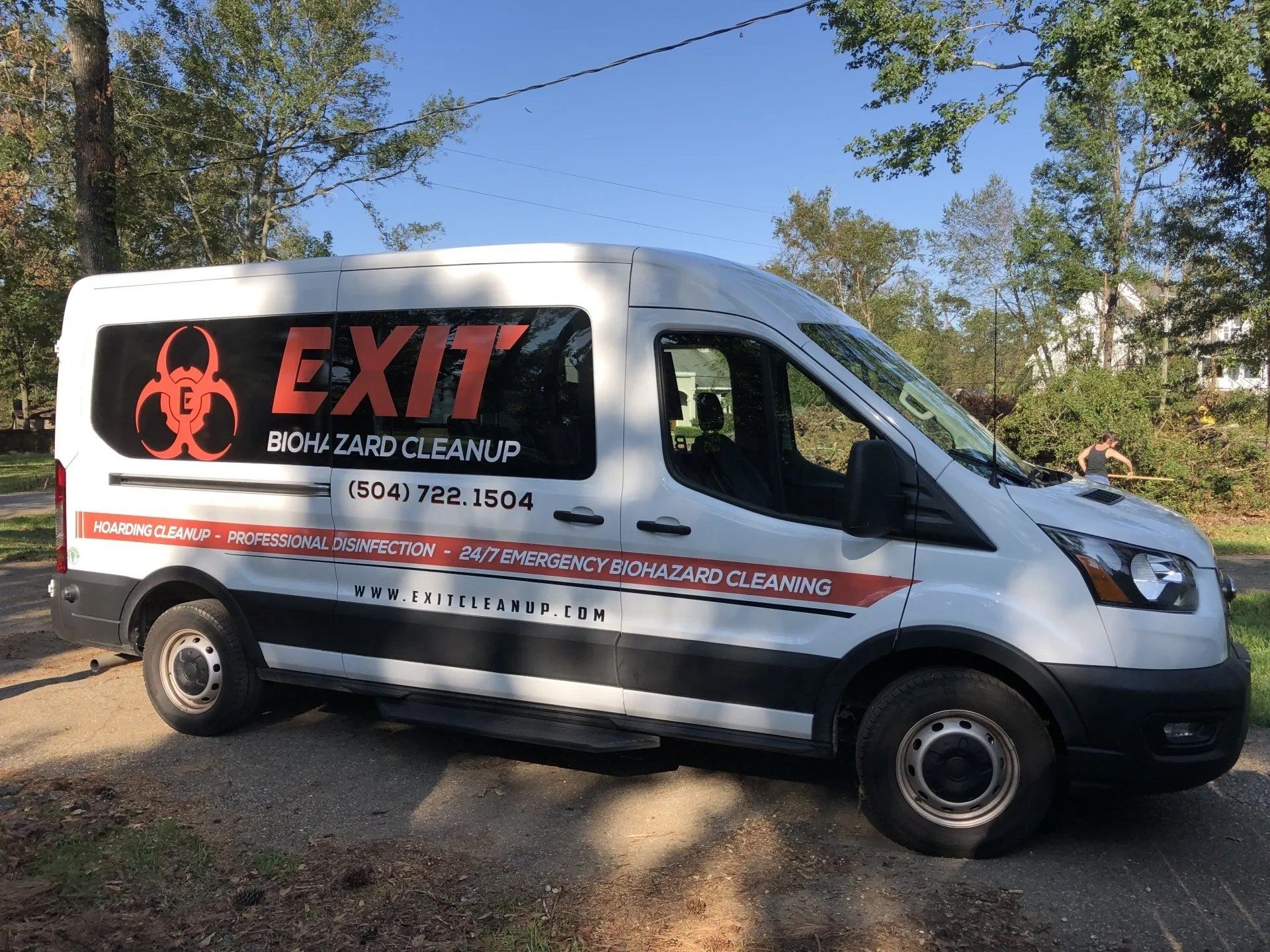 Exit Biohazard & Crime Scene Cleanup Service Vehicle