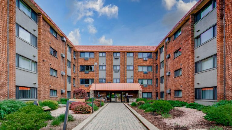 Westbrook apartments entrance walkway photo