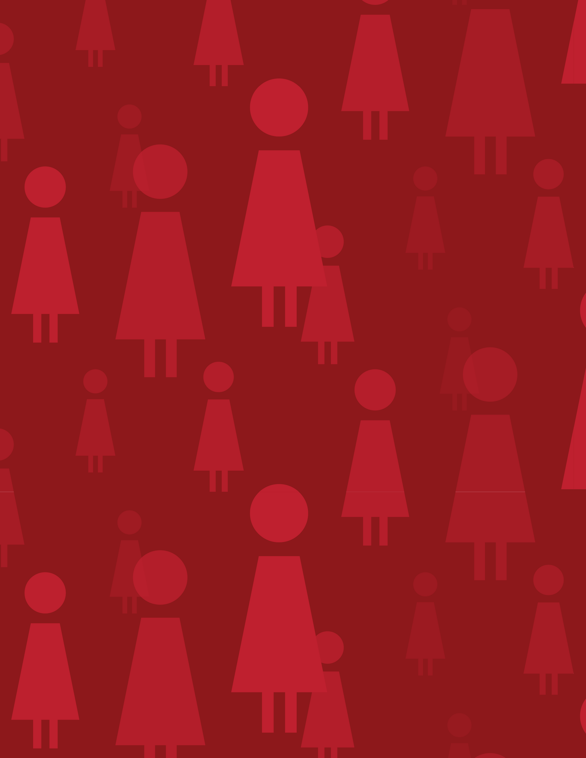 Red Floating People Drawing