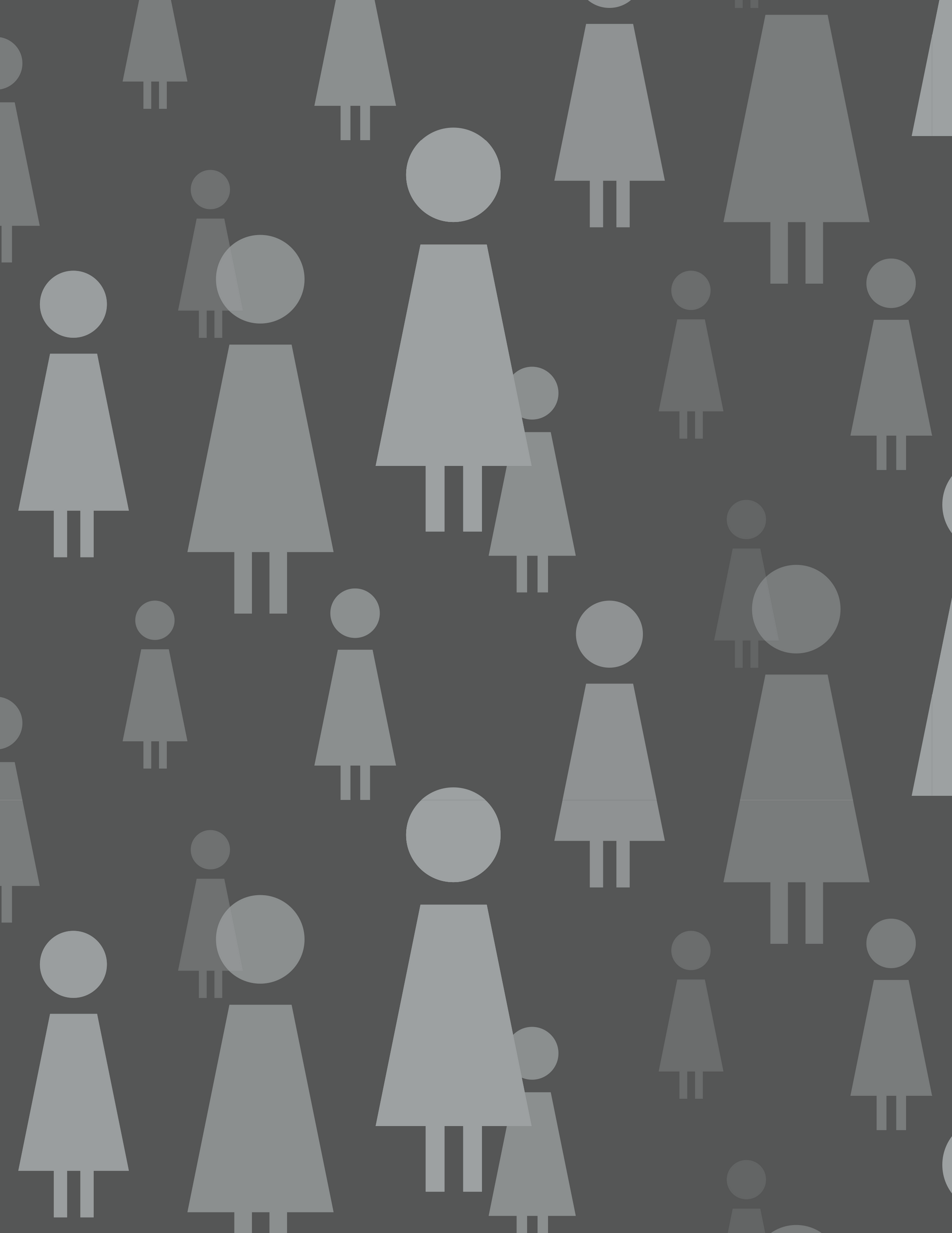 Gray Floating People Drawing