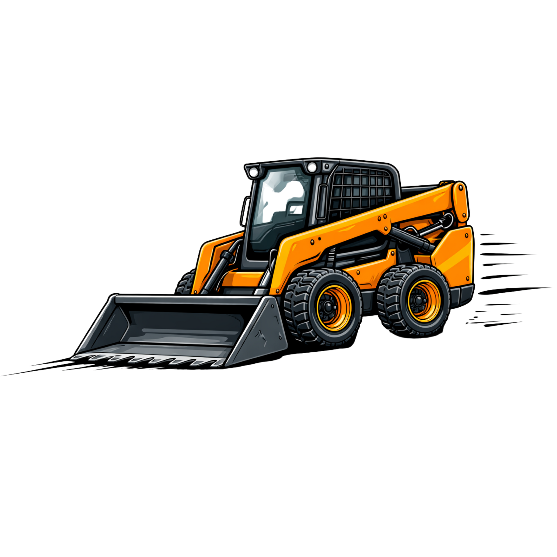 A line drawing of a golf cart on a white background.