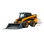 A line drawing of a golf cart on a white background.
