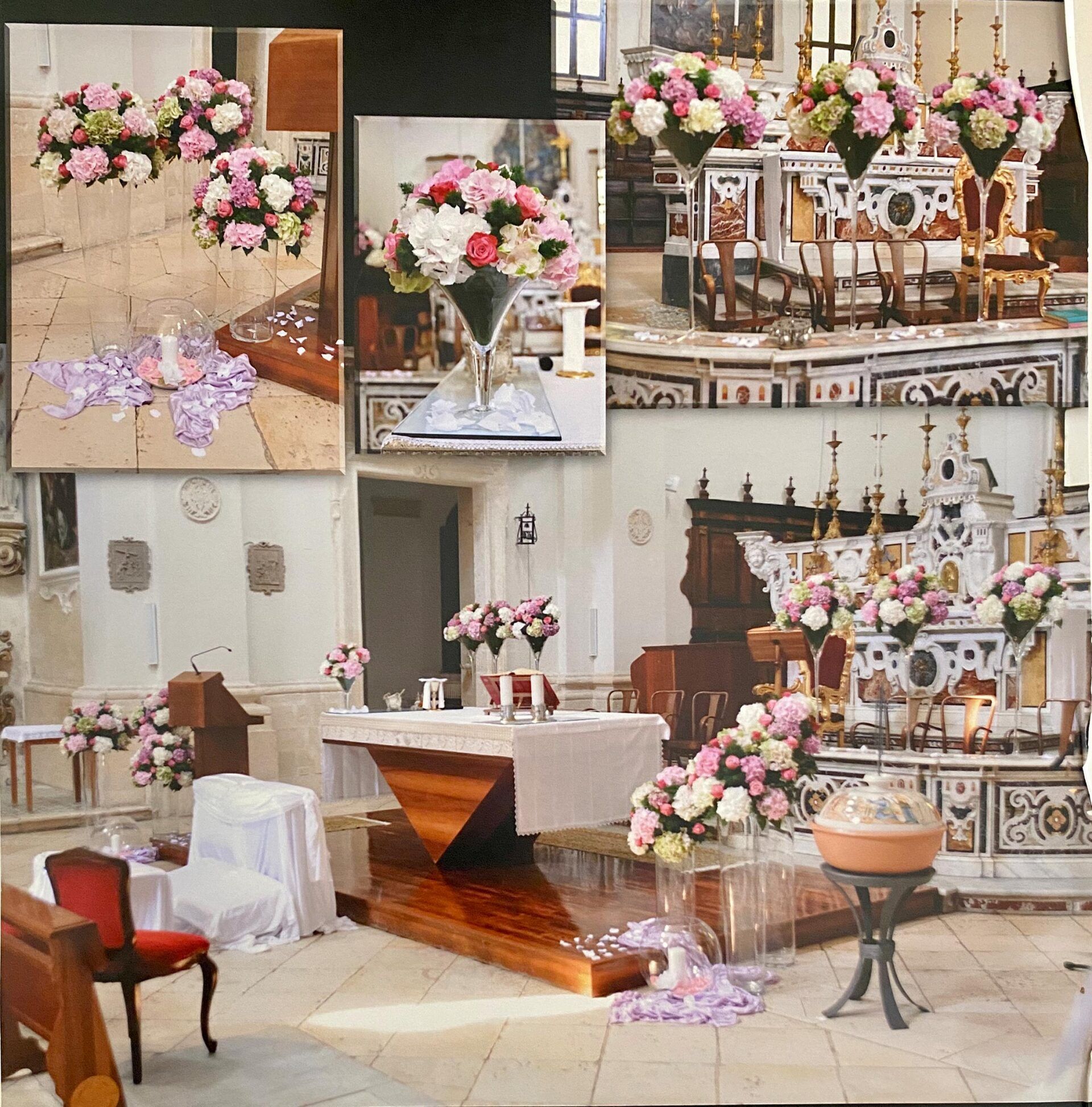 allestimento fiori per matrimonio interno chiesa
