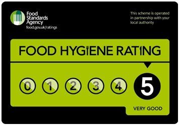 Food hygiene rating card