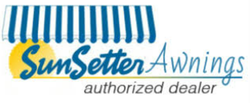 SunSetter logo with yellow sun, blue text