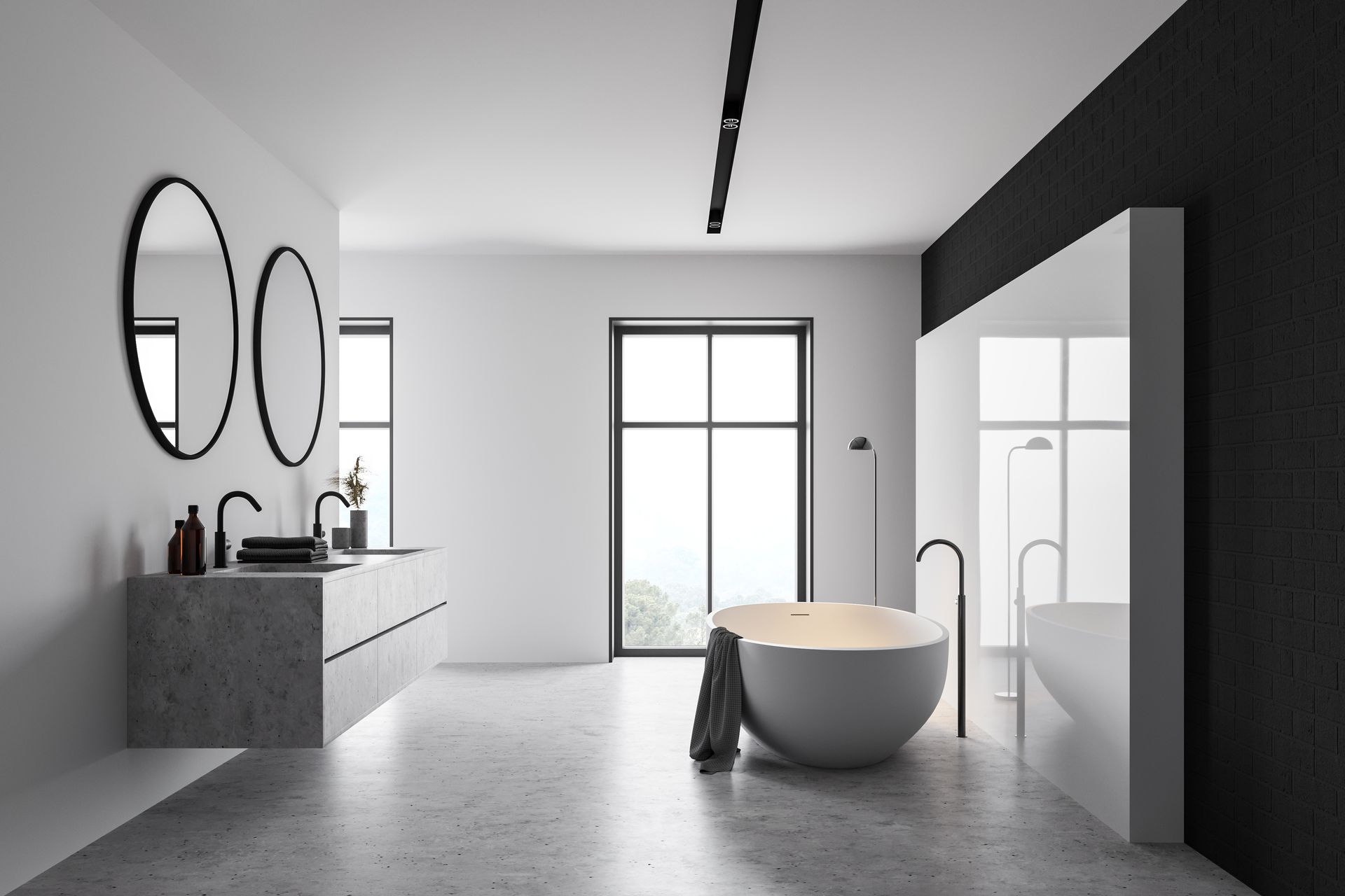 White modern bathroom
