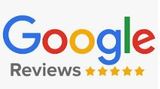 The google reviews logo has five stars on it.