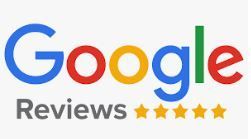 The google reviews logo has five stars on it.