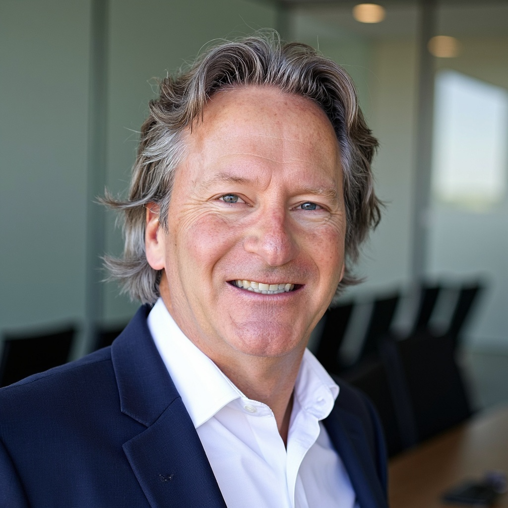 Allen_Engstrom CFO Network Principal in a office at sunrise