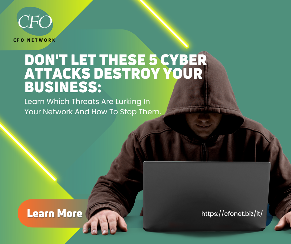 A man in a hoodie is typing on a laptop computer talking about Accounting cyber security issues