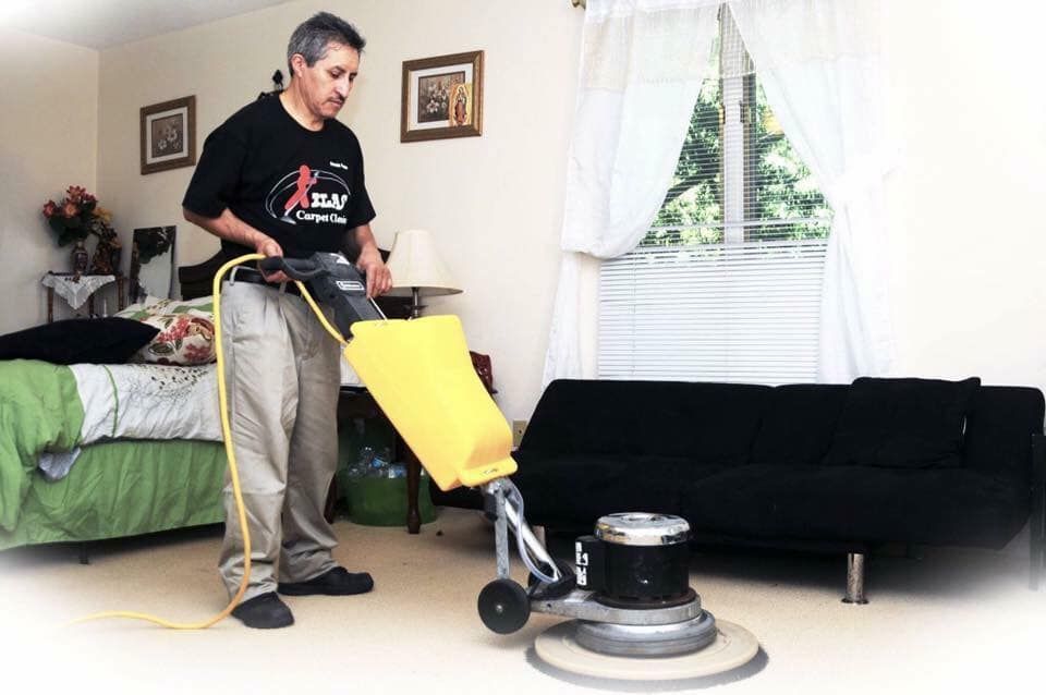 Deep carpet shampooing service.