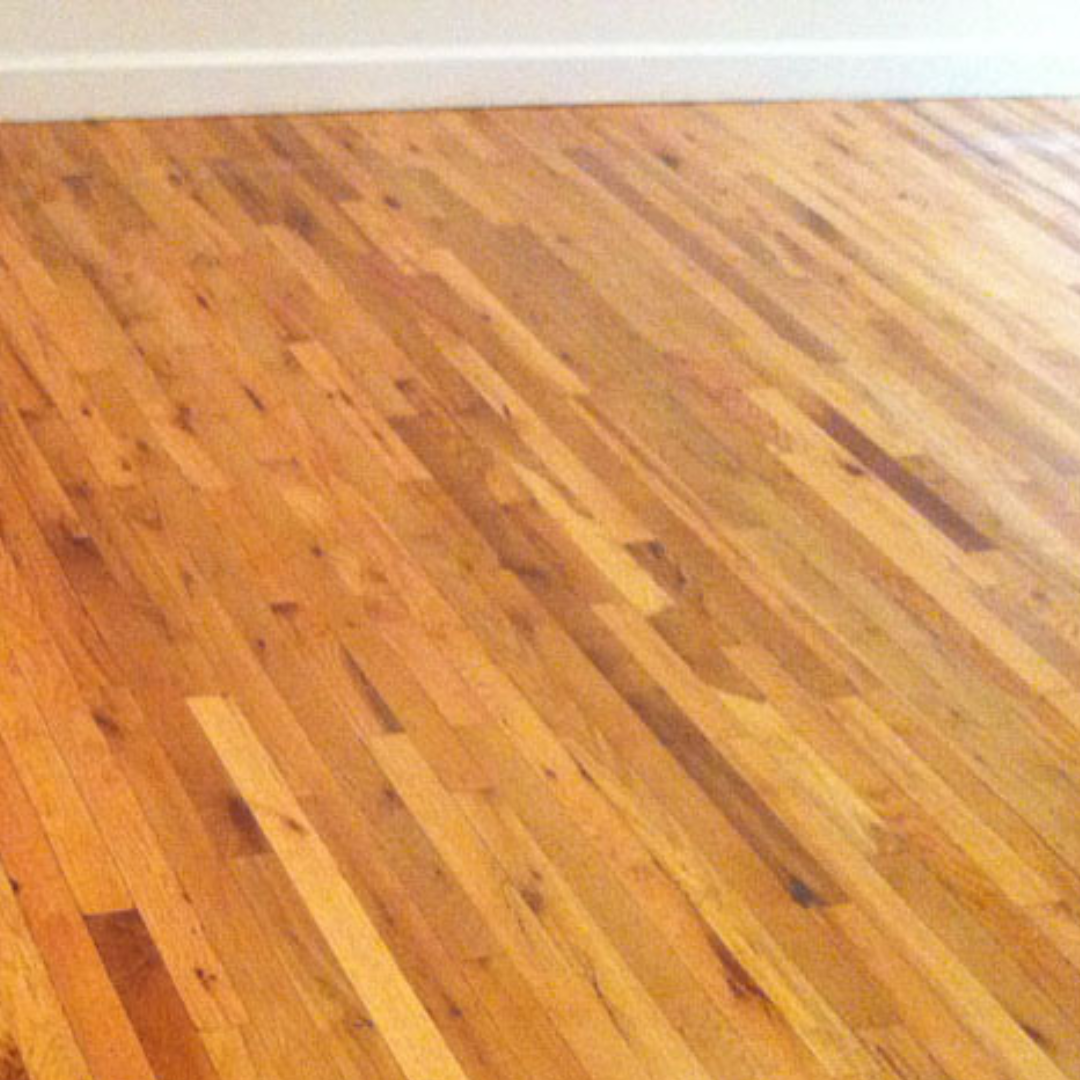 After hardwood flooring installation service.