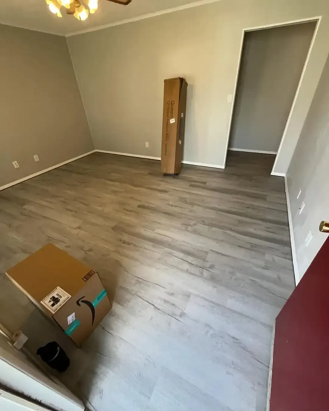 After laying vinyl plank flooring.