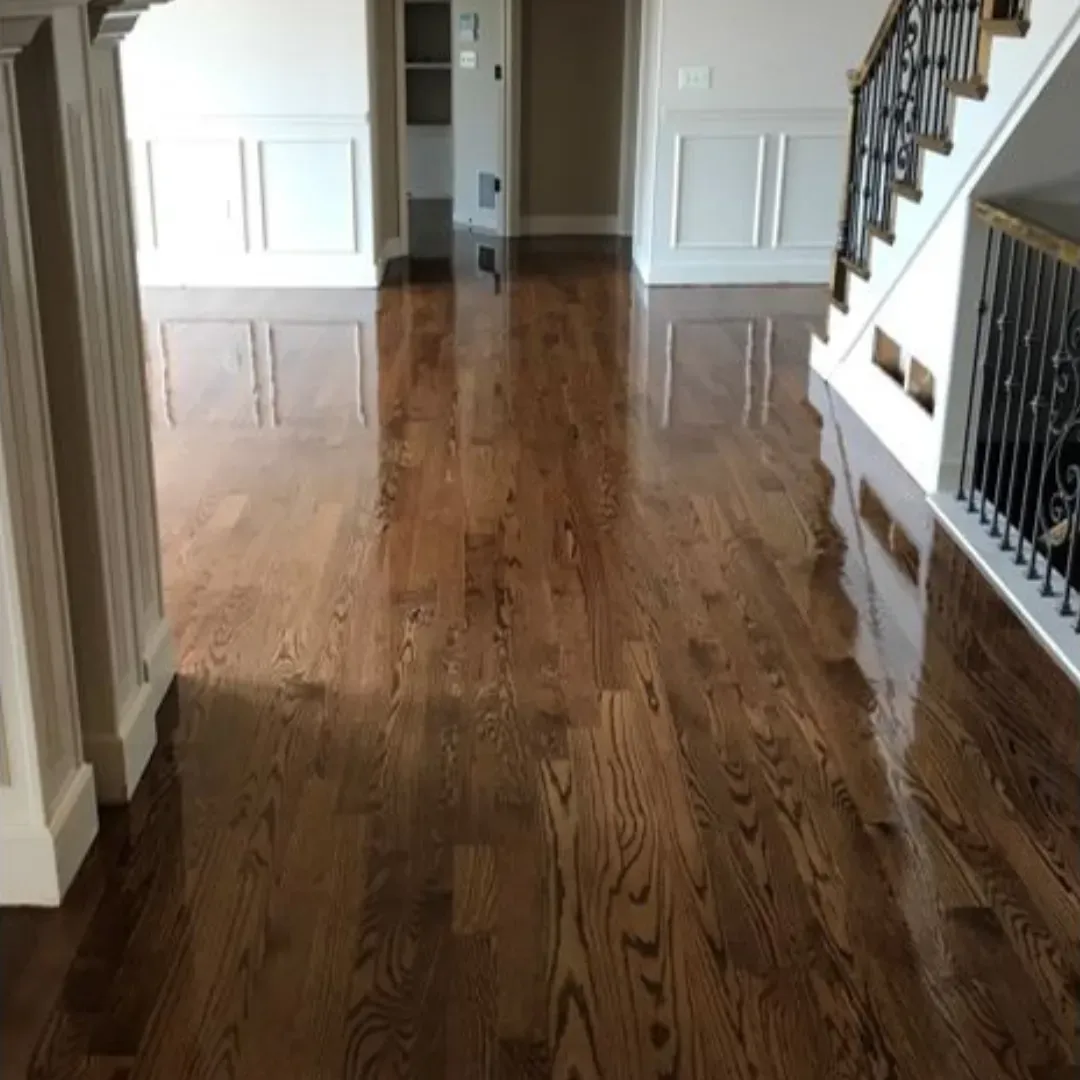 After wood flooring installation service in Columbus, Ohio.