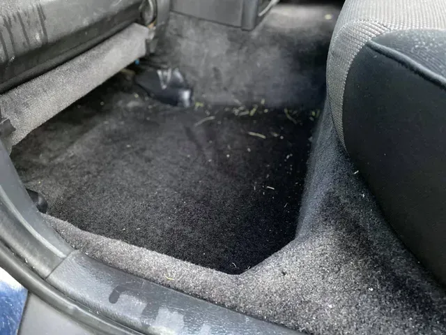Car interior dust residue removal and cleaning service.