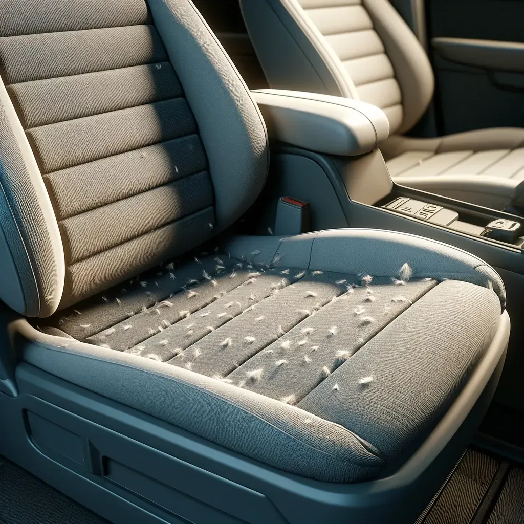 Auto interior pet hair removal and detailing service in Denver, Colorado.