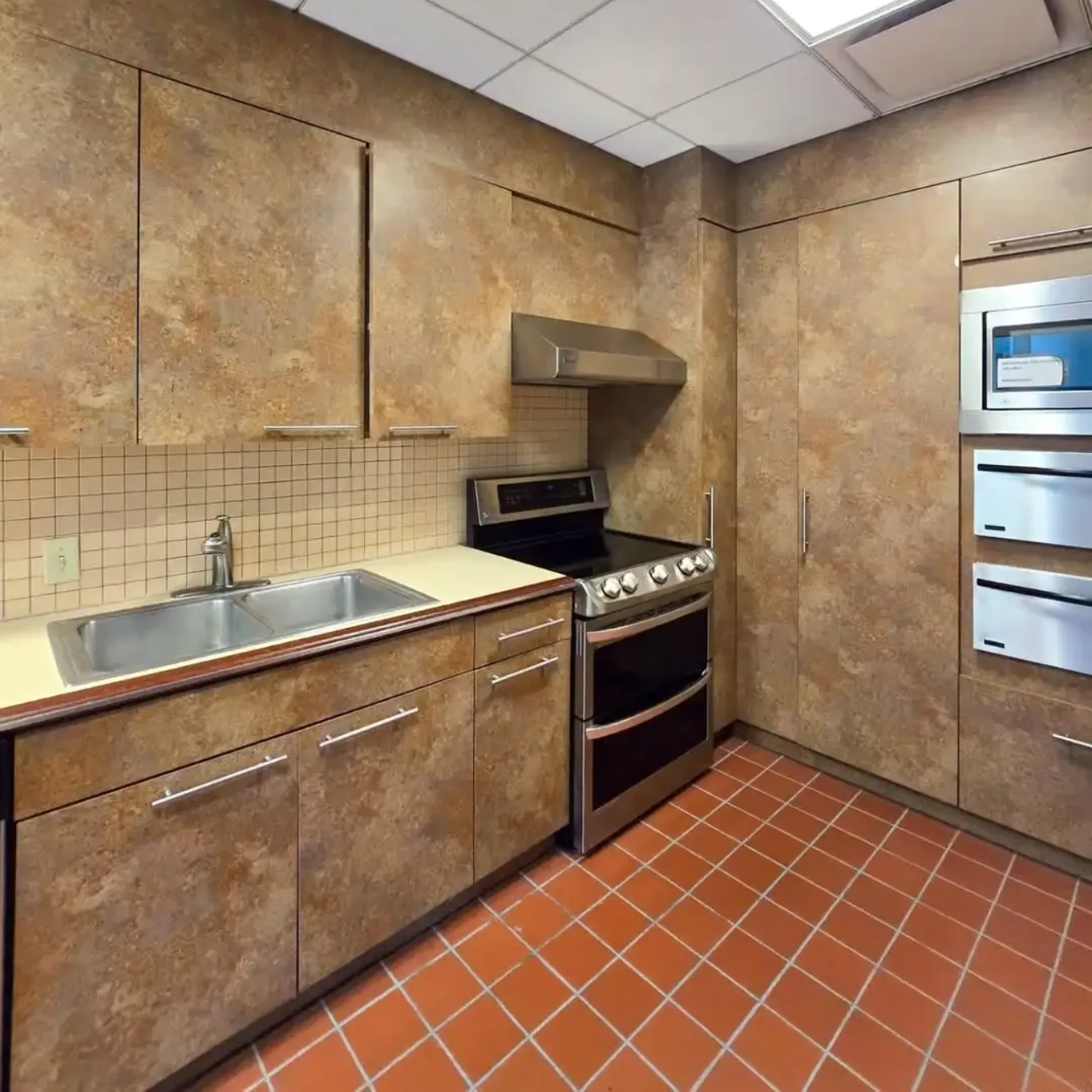 Before ceramic tile flooring installation service in Atlanta, GA kitchen.
