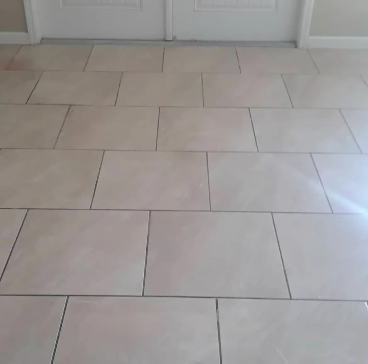 Before tile cleaning service job by BLAS.