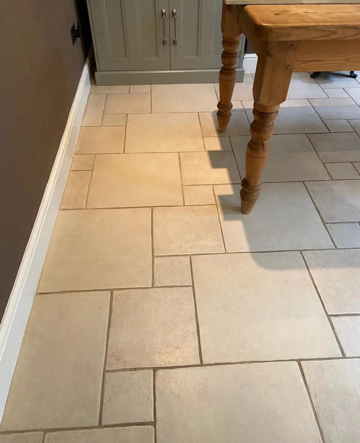 Before tile cleaning service job by BLAS.