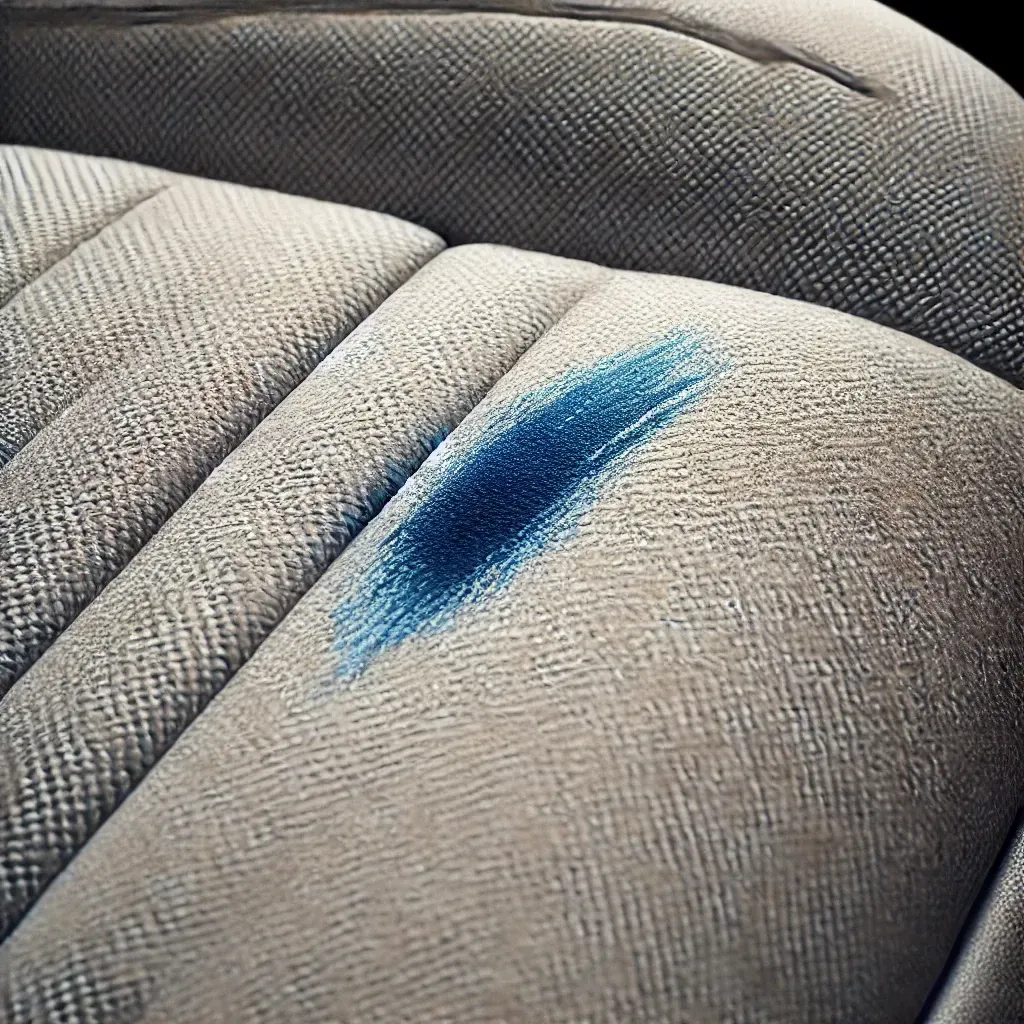 Car interior color stain removal and cleaning service in Columbus, Ohio.
