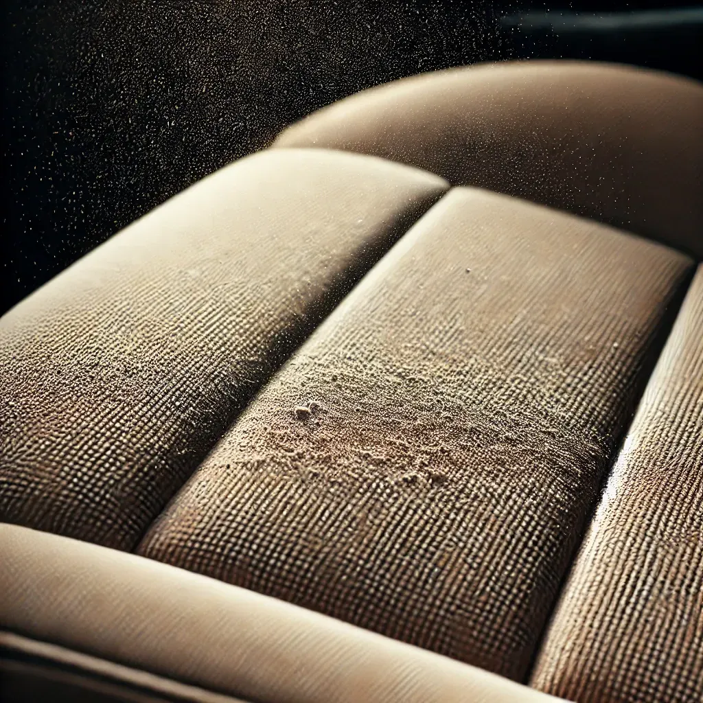 Car interior dust residue removal and cleaning service in Columbus, Ohio.