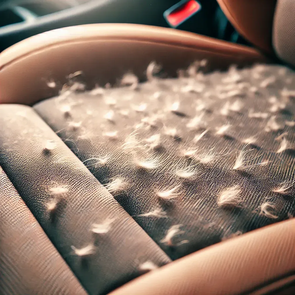 Car interior pet hair removal and cleaning service in Columbus, Ohio.