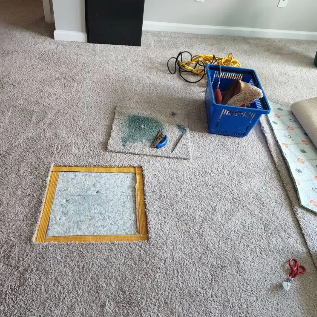 Residential carpet patching service in Columbus, Ohio.