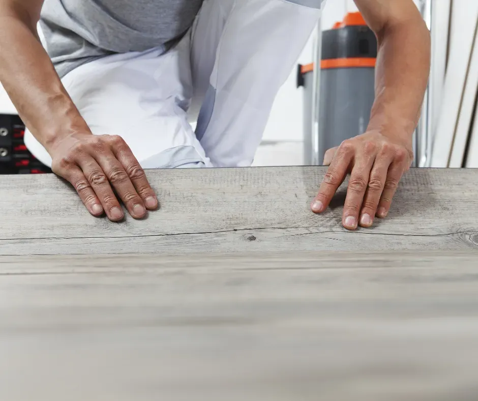 Cork flooring installation service.