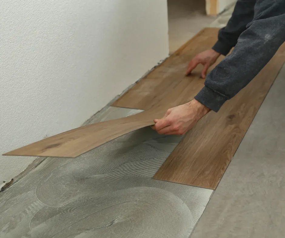 Cork flooring installation service.