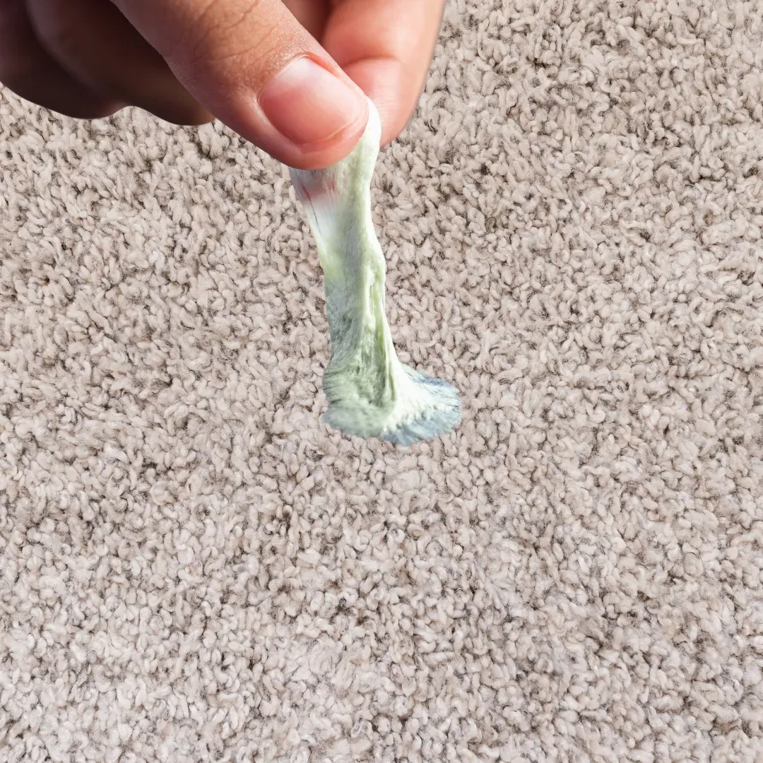 Gum stain removal and carpet cleaning service in Columbus, Ohio.
