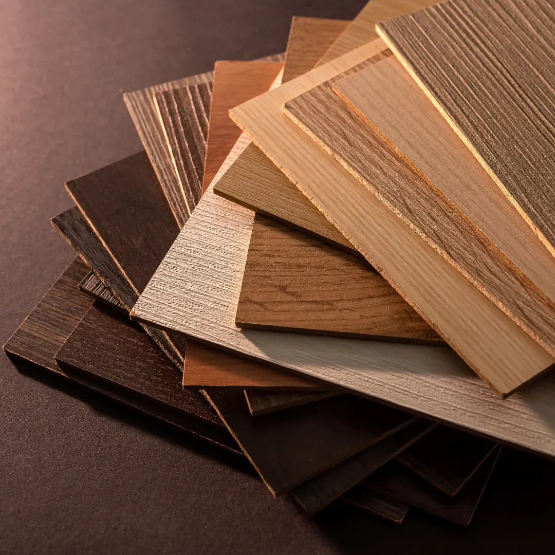 LVP flooring style and color samples.