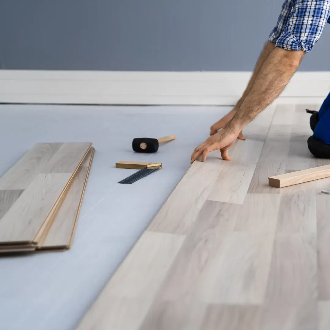 LVP flooring repair and patchwork.