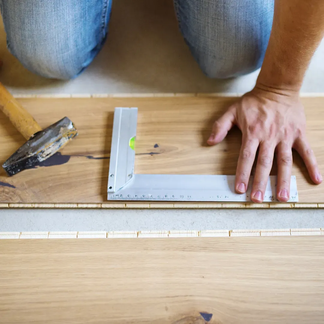 Vinyl plank floor repair and patching service.