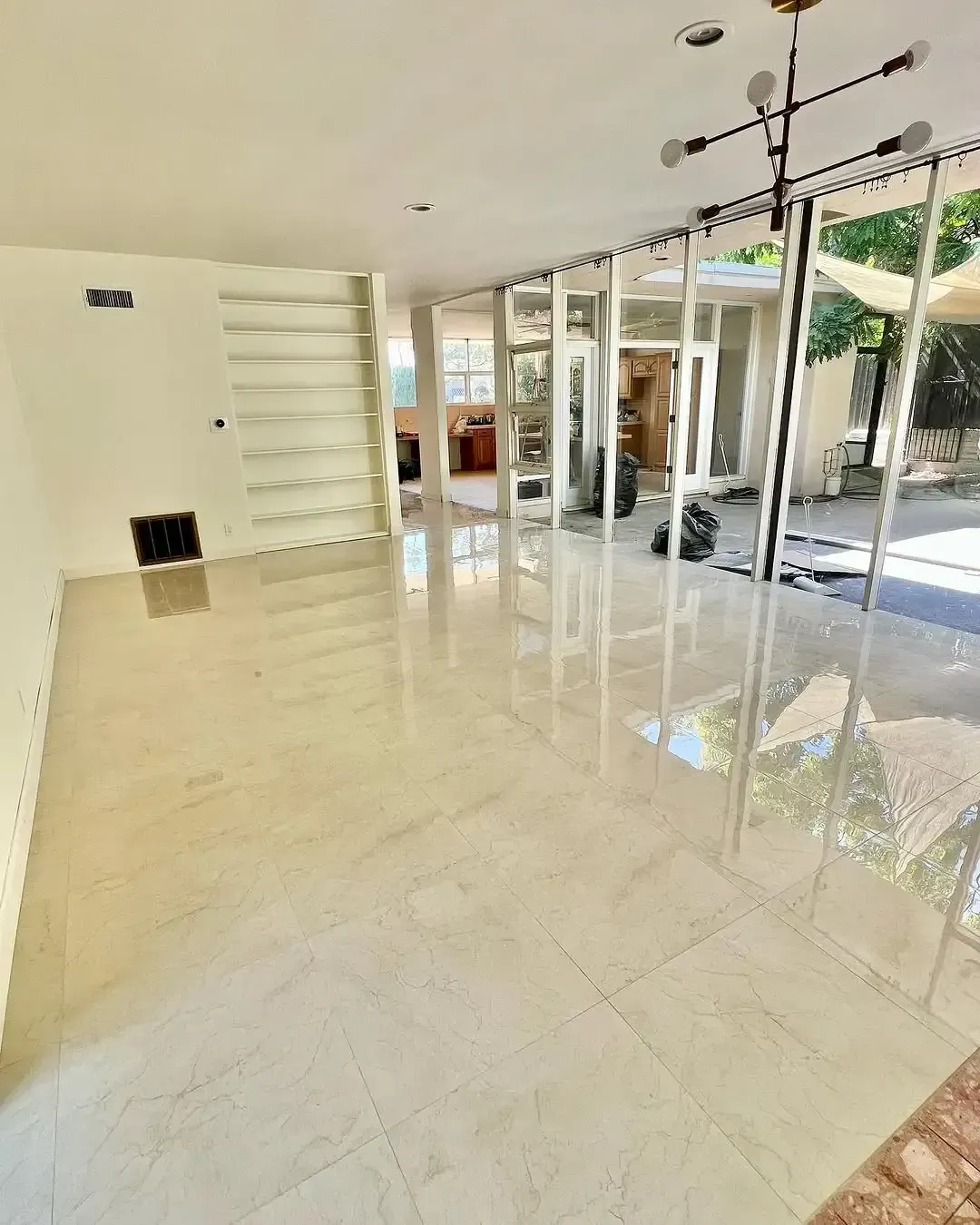 Expertly installed porcelain tile floor installation service.