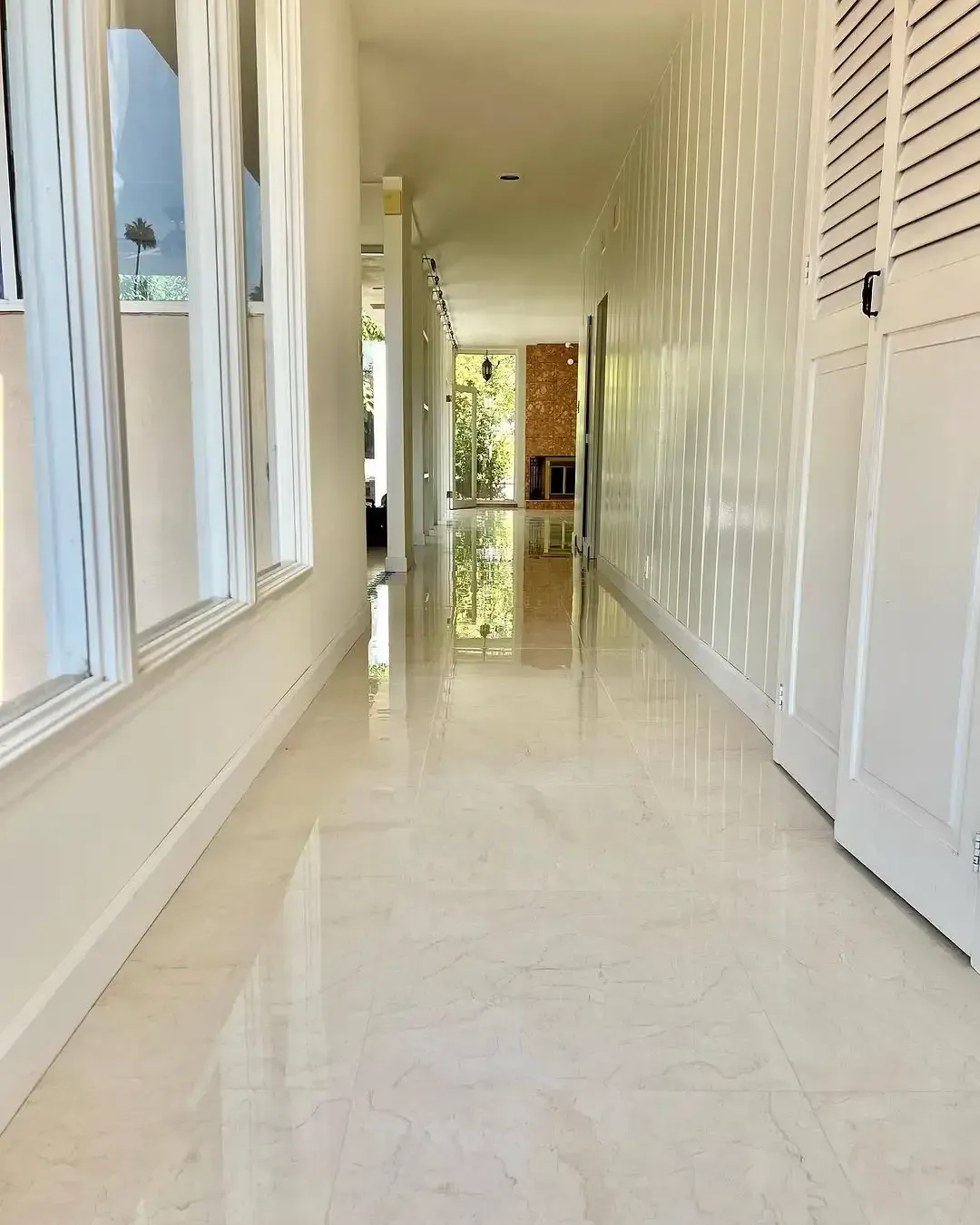 Professionally installed porcelain tile flooring installation service.