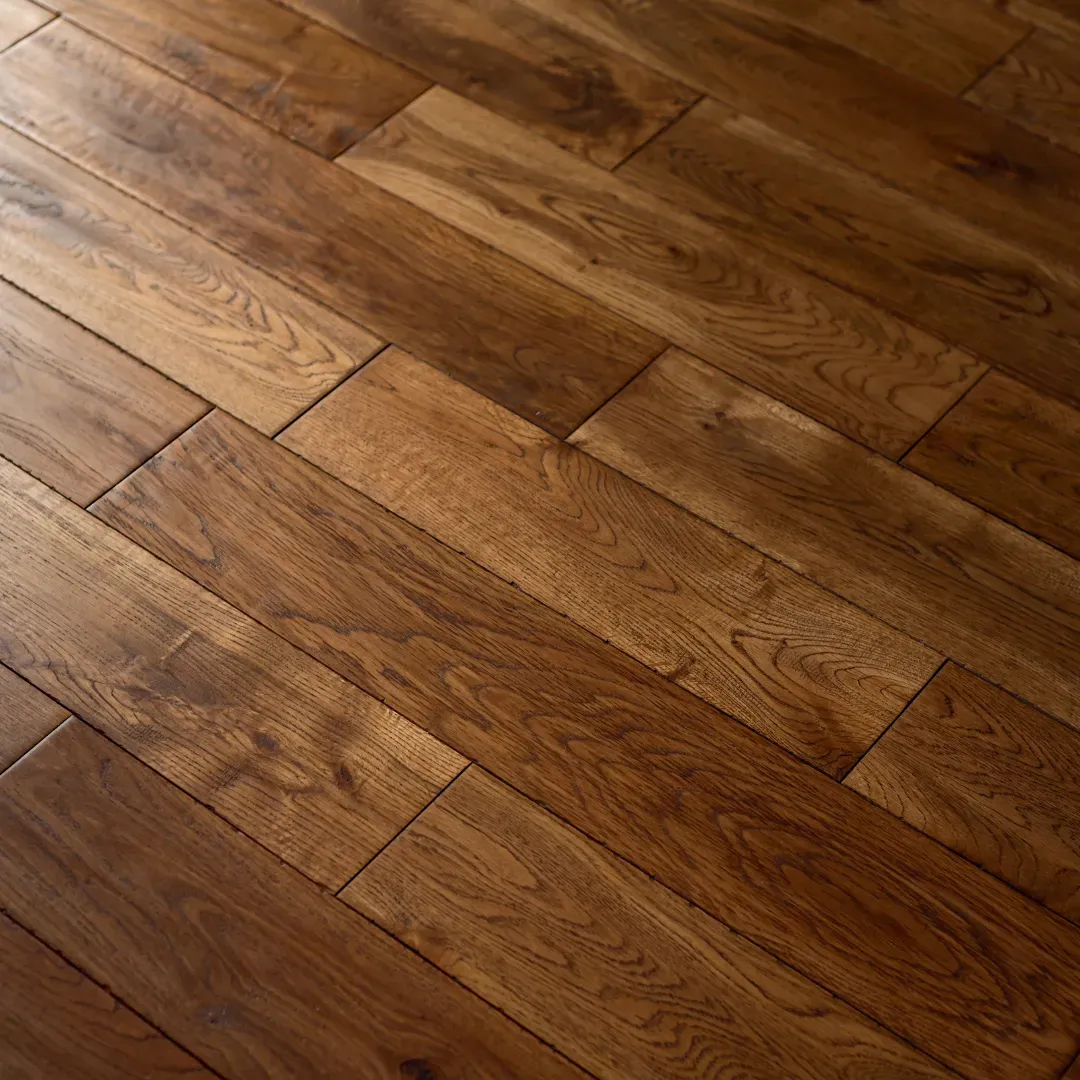 Solid hardwood flooring installation service.