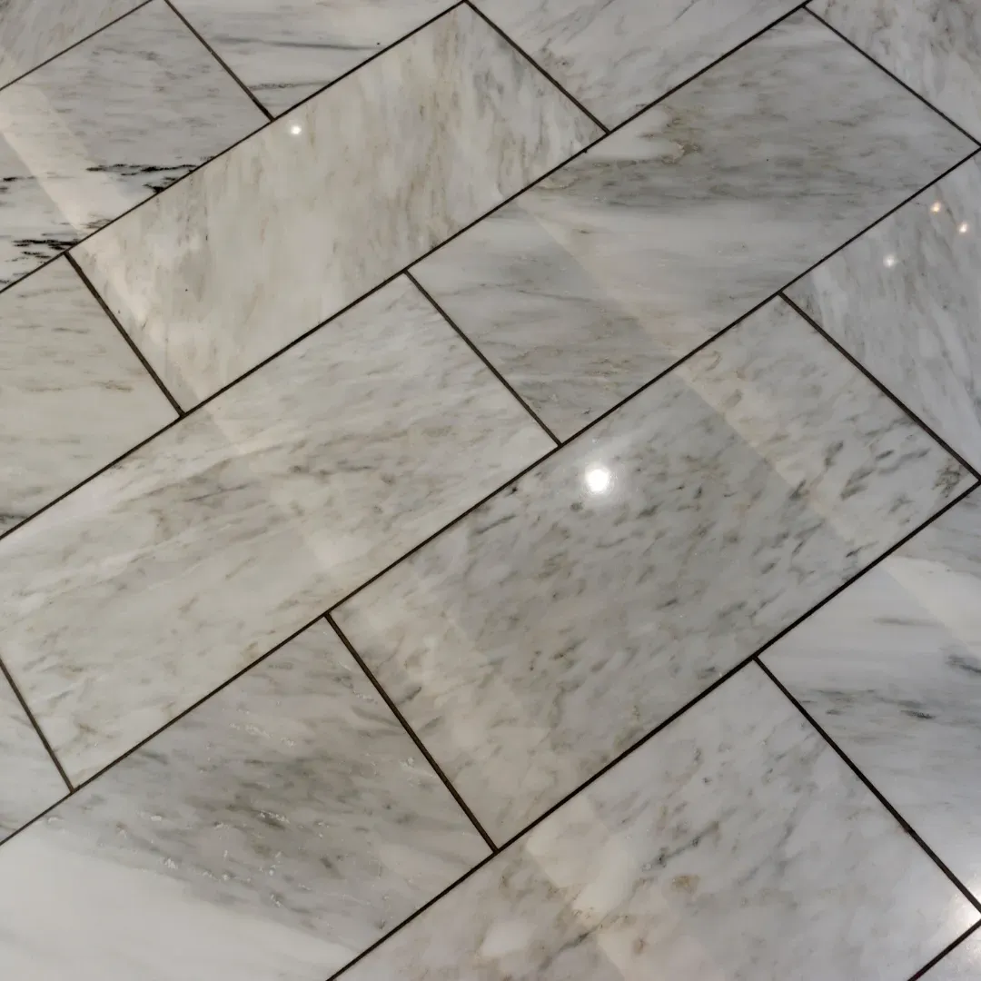 Newly cleaned tile and grout flooring by BLAS.