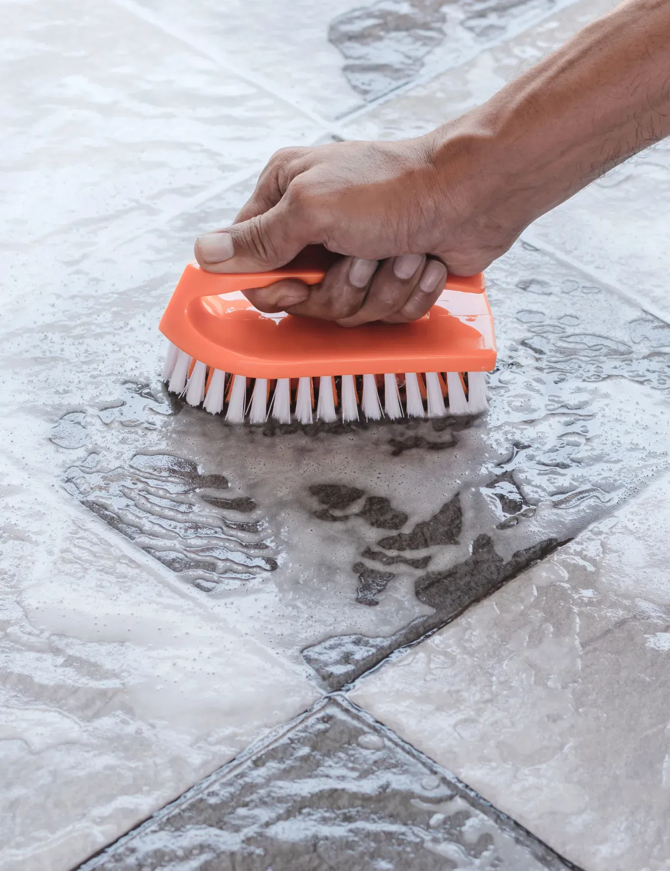 Deep tile cleaning service by BLAS.