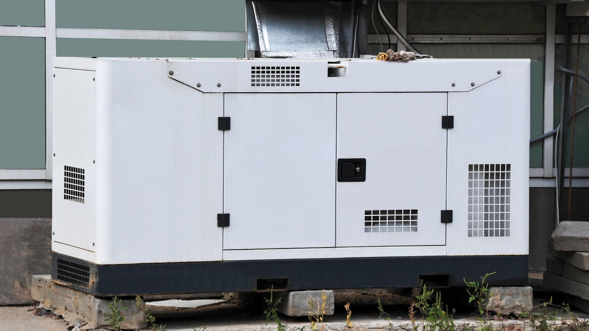 A large white power generator