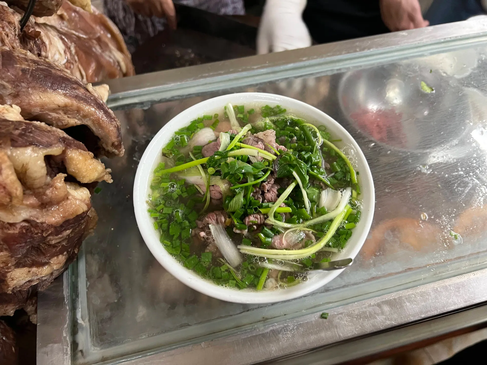 A bowl of beef pho from Gia Truyen Bat Dan in Hanoi.