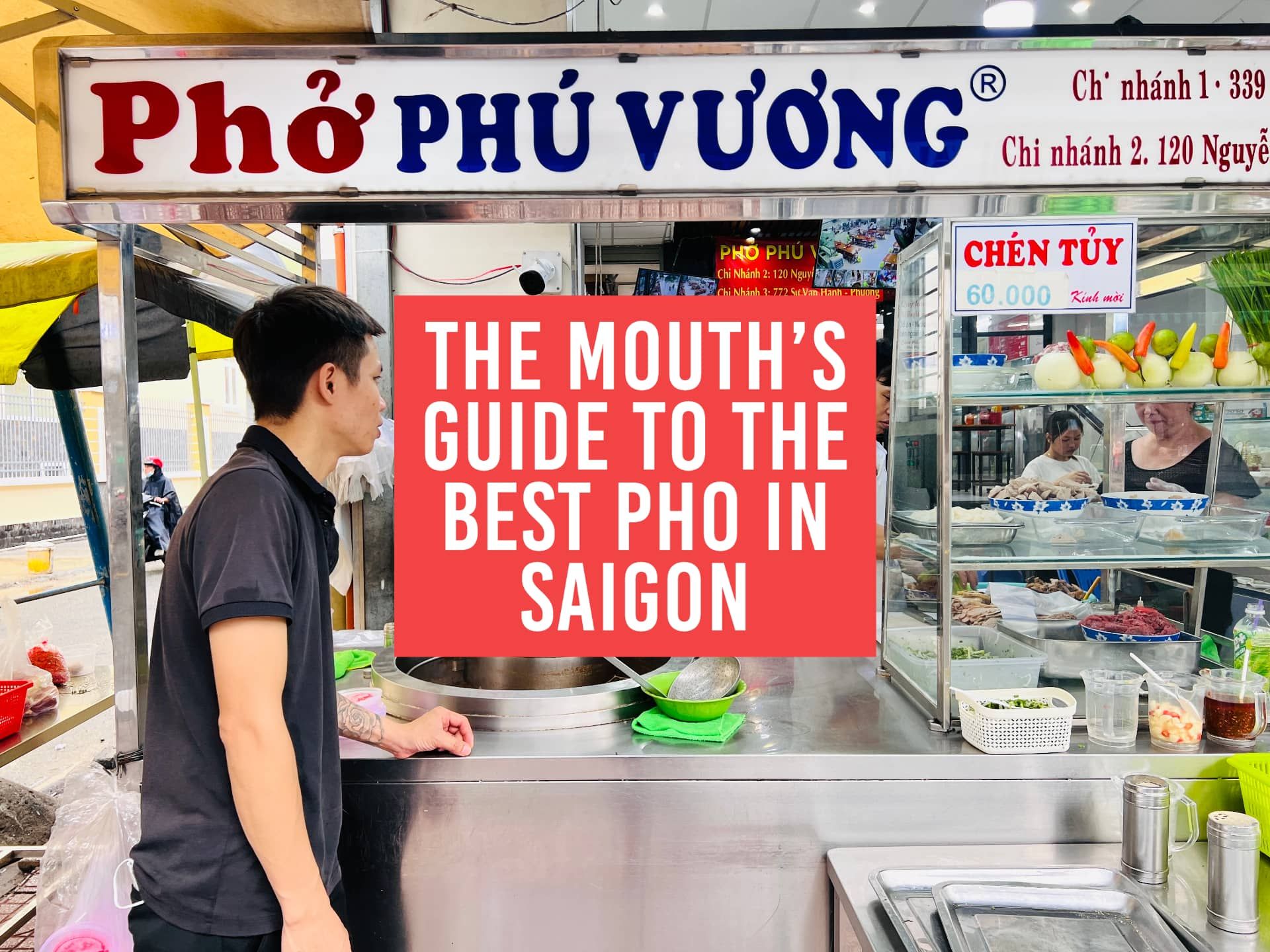 Saigons Best Pho Banner With Man At Counter