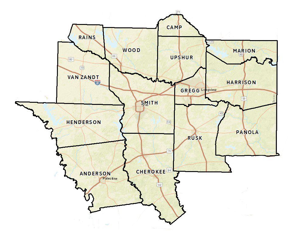 14 county east texas region